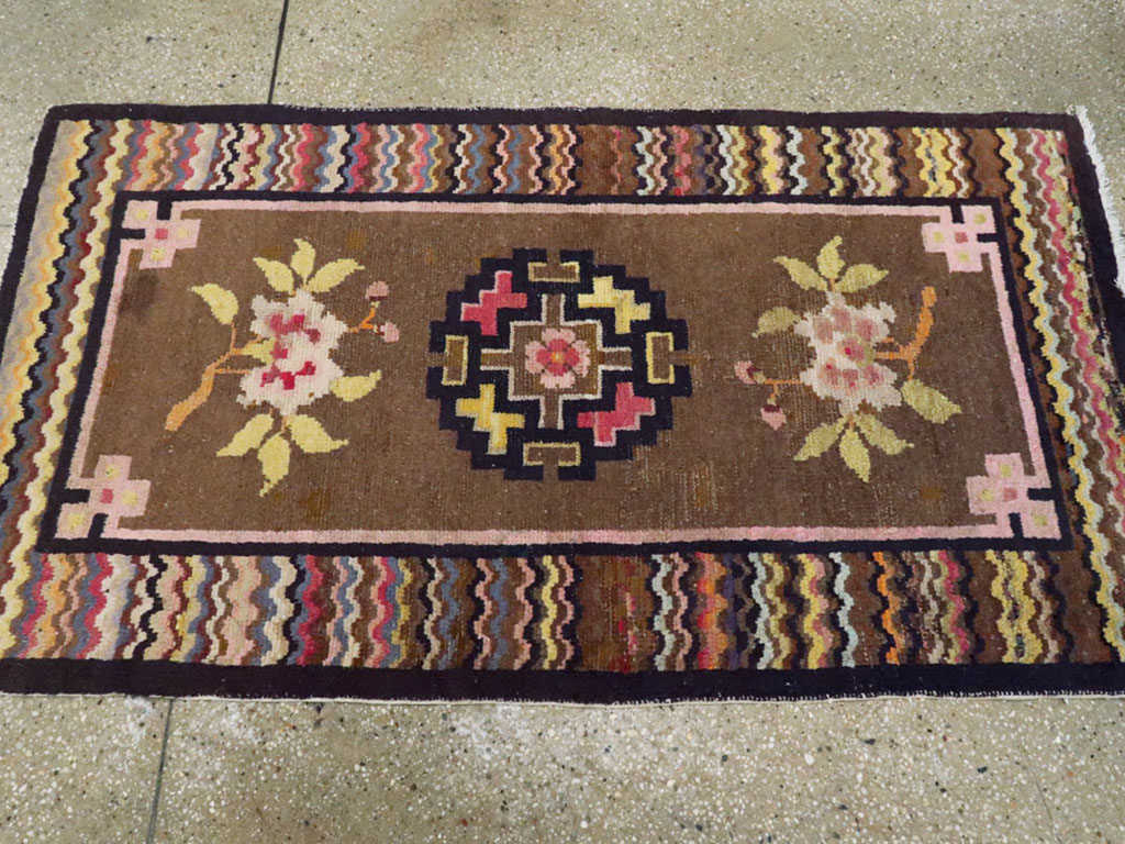 Vintage Turkestan Tibetan Rug, No.23124 - Staging