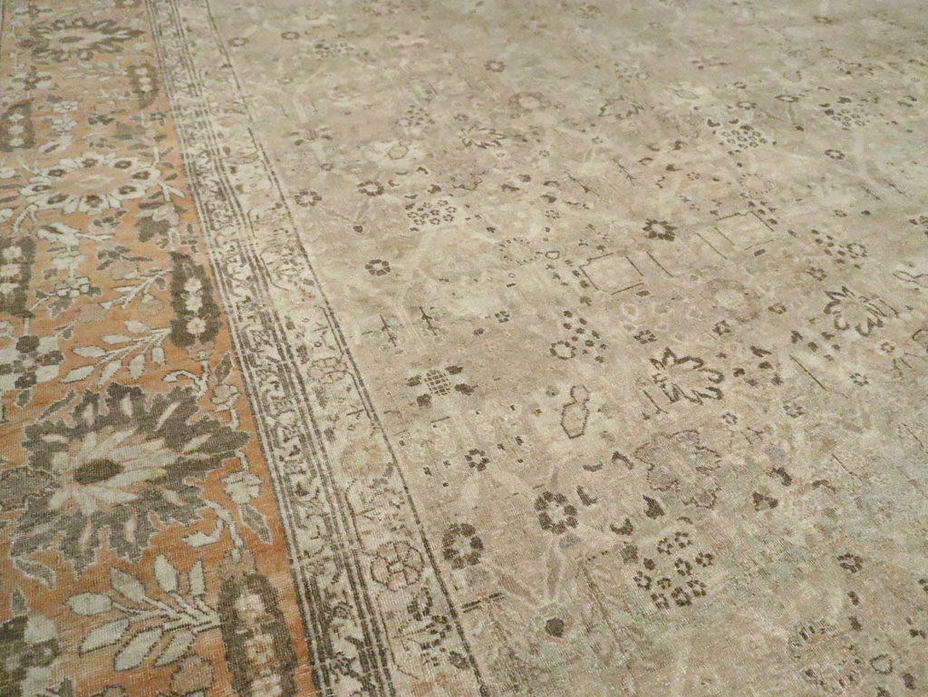 Antique Persian Tabriz Carpet, No.23129 - Staging