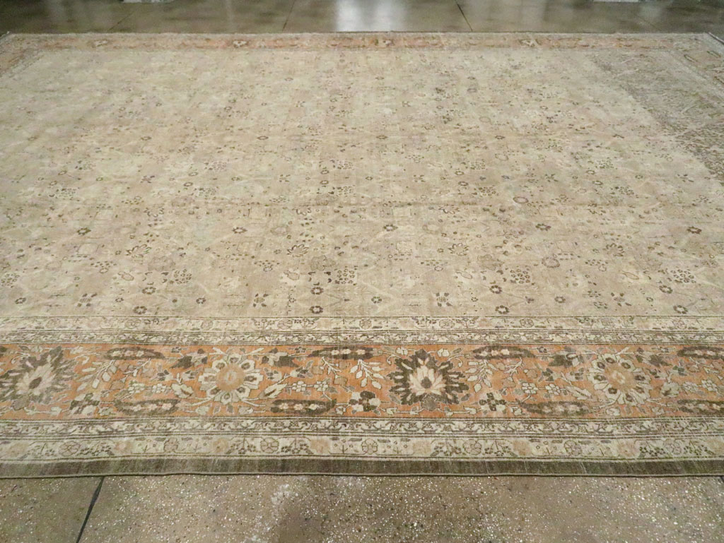 Antique Persian Tabriz Carpet, No.23129 - Staging