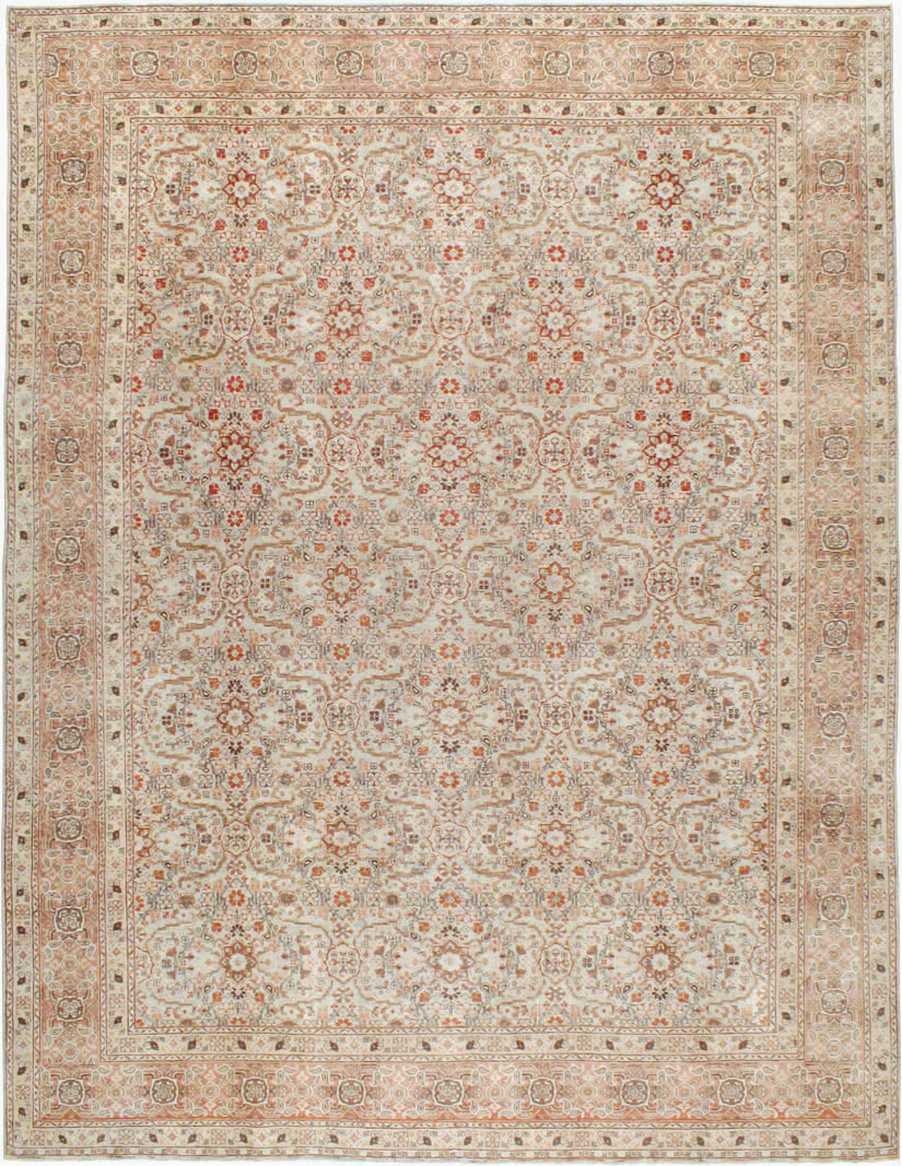 Antique Perian Tabriz Carpet, No.23144 - Staging
