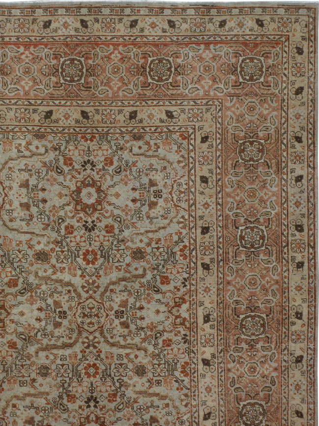 Antique Perian Tabriz Carpet, No.23144 - Staging
