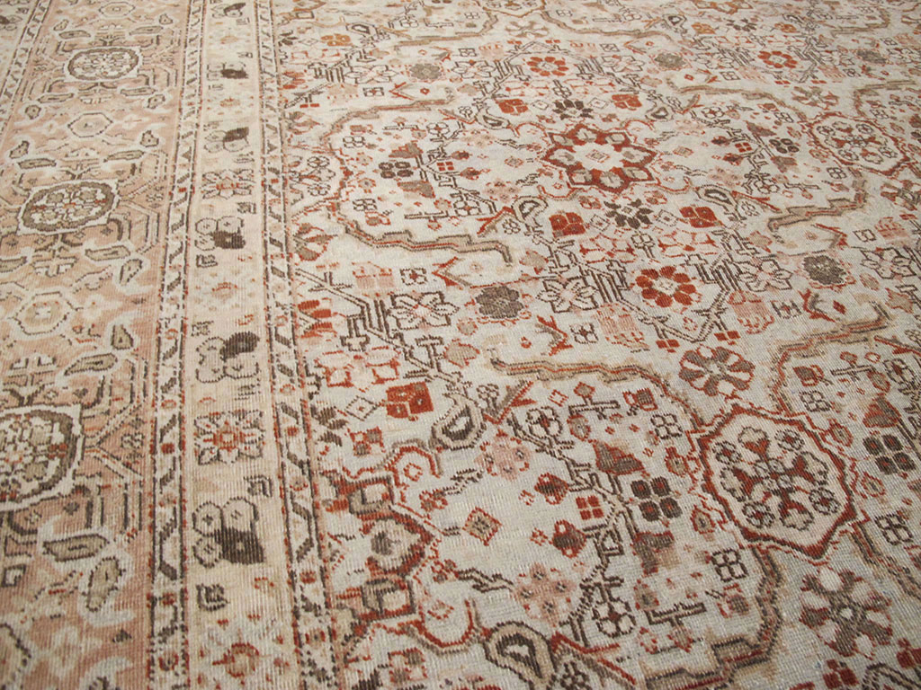 Antique Perian Tabriz Carpet, No.23144 - Staging