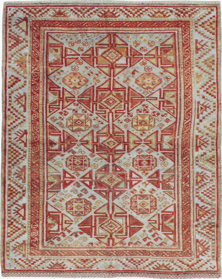 Antique Persian Kurdish Rug, No.23150 - Staging