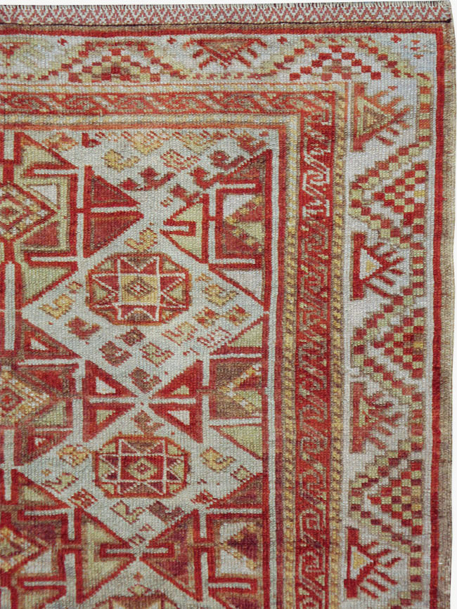 Antique Persian Kurdish Rug, No.23150 - Staging