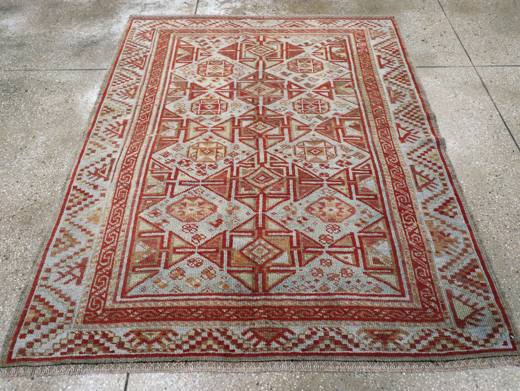Antique Persian Kurdish Rug, No.23150 - Staging