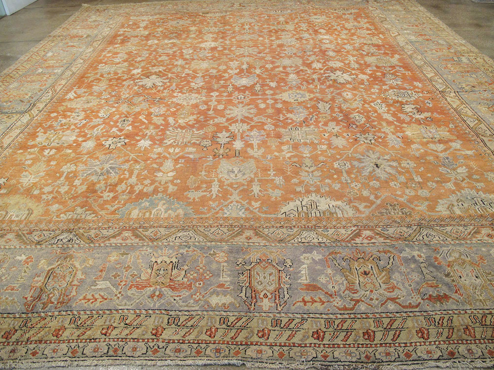 Antique Turkish Ghiordes Carpet, No.23192 - Staging