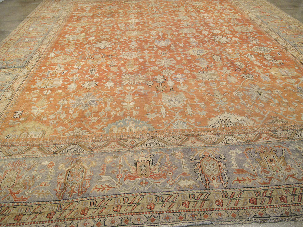 Antique Turkish Ghiordes Carpet, No.23192 - Staging