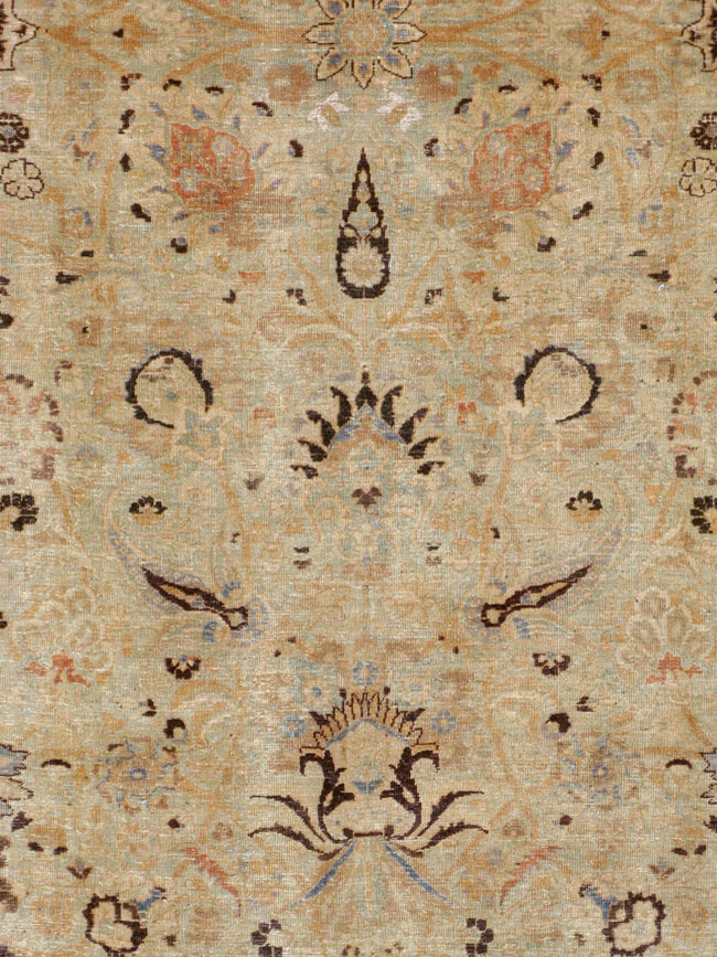 Antique Persian Mashad Square Carpet, No.23194 - Staging