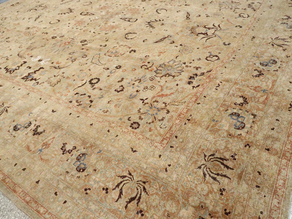 Antique Persian Mashad Square Carpet, No.23194 - Staging