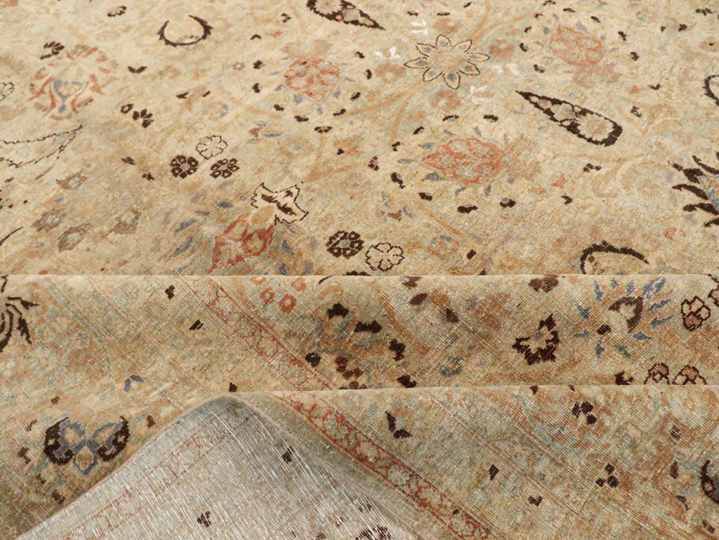 Antique Persian Mashad Square Carpet, No.23194 - Staging