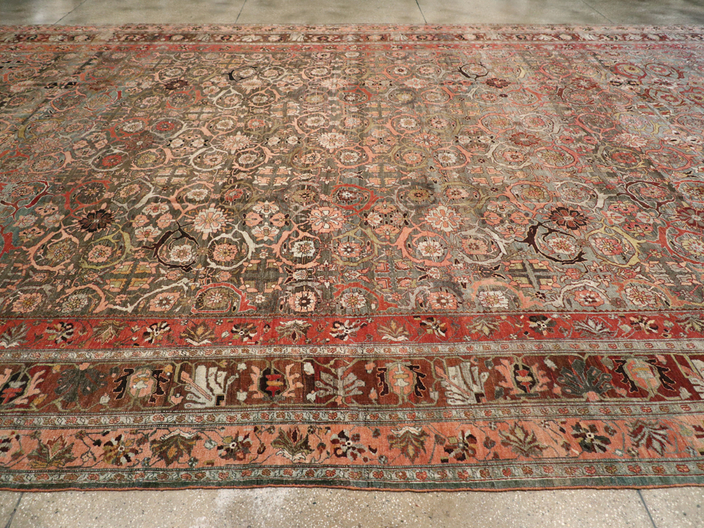 Antique Persian Bidjar Carpet, No.23196 - Staging