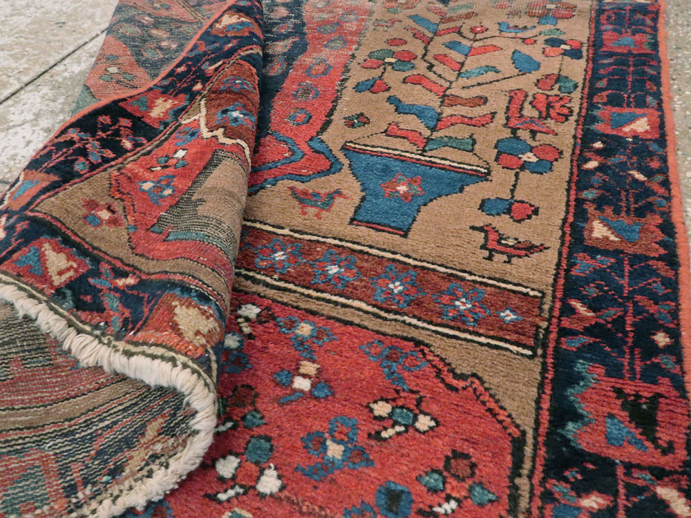 Antique Persian Bakhtiari Pictorial Rug, No.23200 - Staging