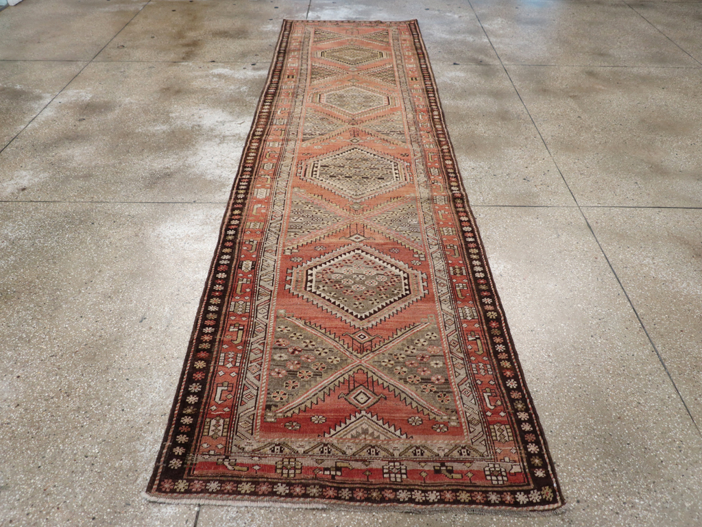 Antique Persian Bidjar Runner, No.23206 - Staging