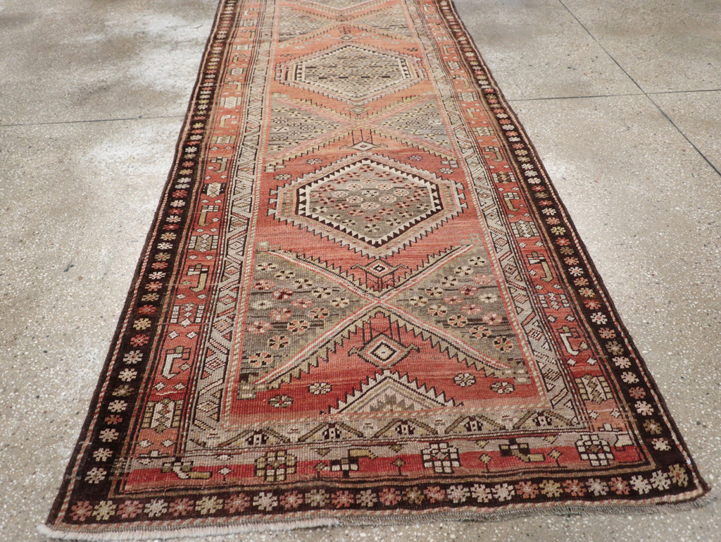 Antique Persian Bidjar Runner, No.23206 - Staging