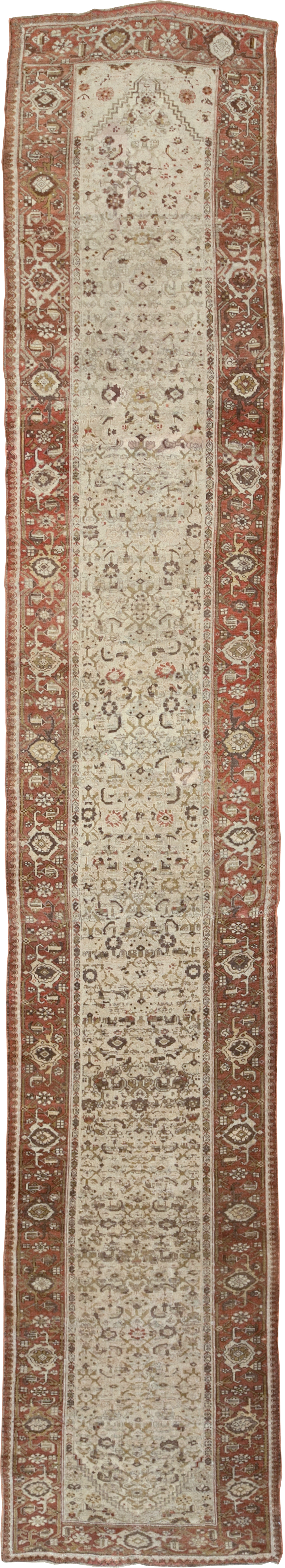 Antique Persian Bidjar Long Runner, No.23207 - Staging