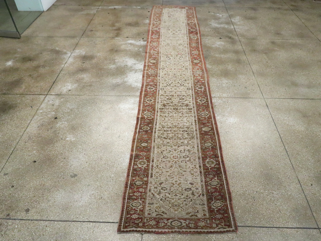 Antique Persian Bidjar Long Runner, No.23207 - Staging