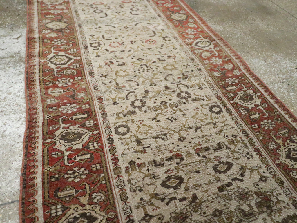 Antique Persian Bidjar Long Runner, No.23207 - Staging