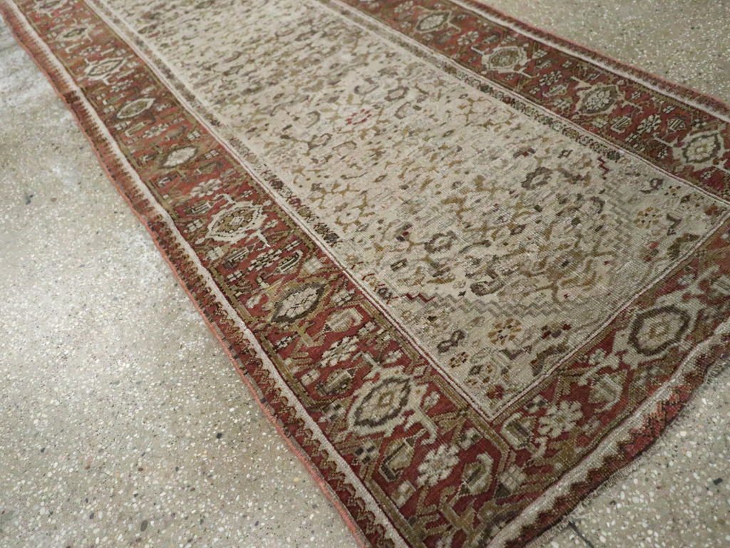 Antique Persian Bidjar Long Runner, No.23207 - Staging