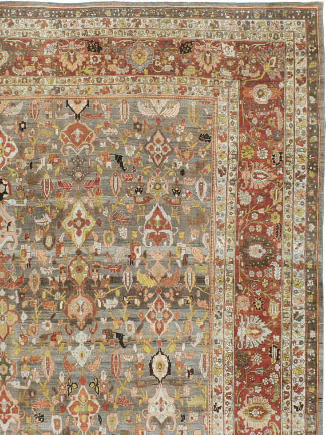 Antique Persian Bidjar Carpet, No.23213 - Staging