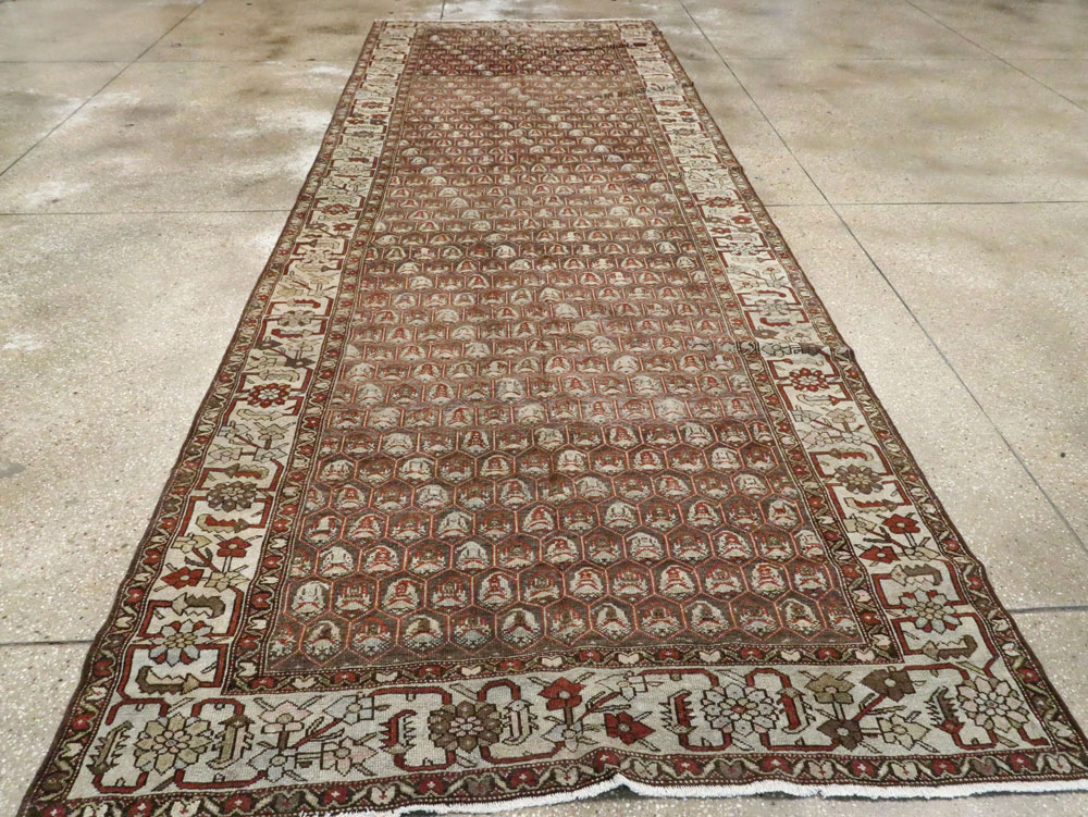 Vintage Persian Malayer Gallery Carpet, No.23217 - Staging