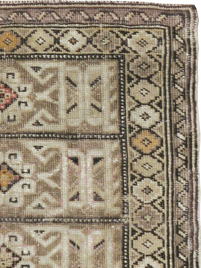 Antique Caucasian Shirvan Square Rug, No.23230 - Staging