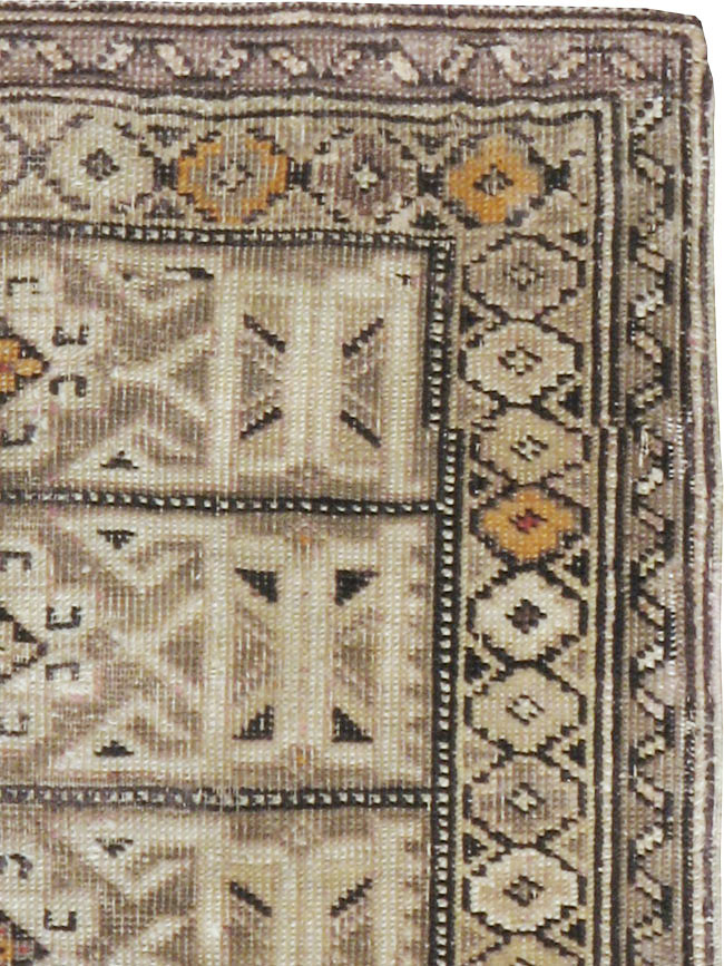 Antique Caucasian Shirvan Square Rug, No.23230 - Staging