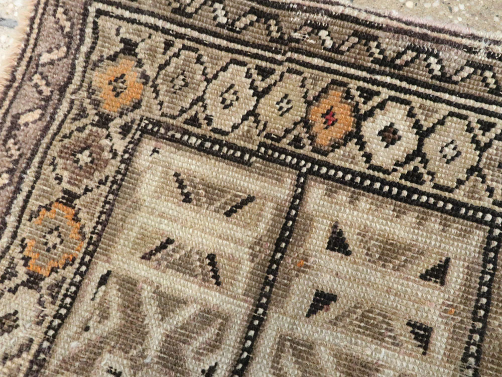 Antique Caucasian Shirvan Square Rug, No.23230 - Staging