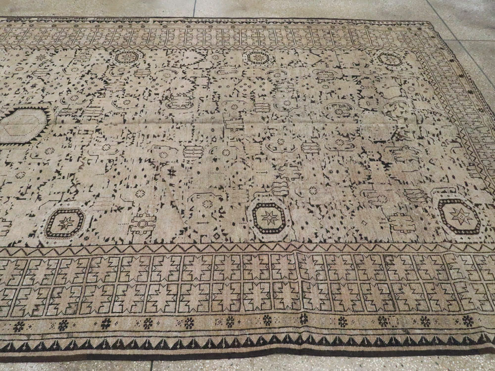Antique Afghan Beshir Carpet, No.23236 - Staging