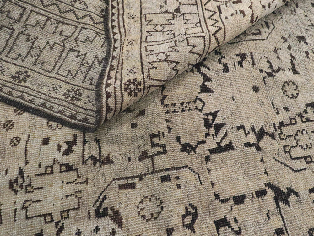 Antique Afghan Beshir Carpet, No.23236 - Staging