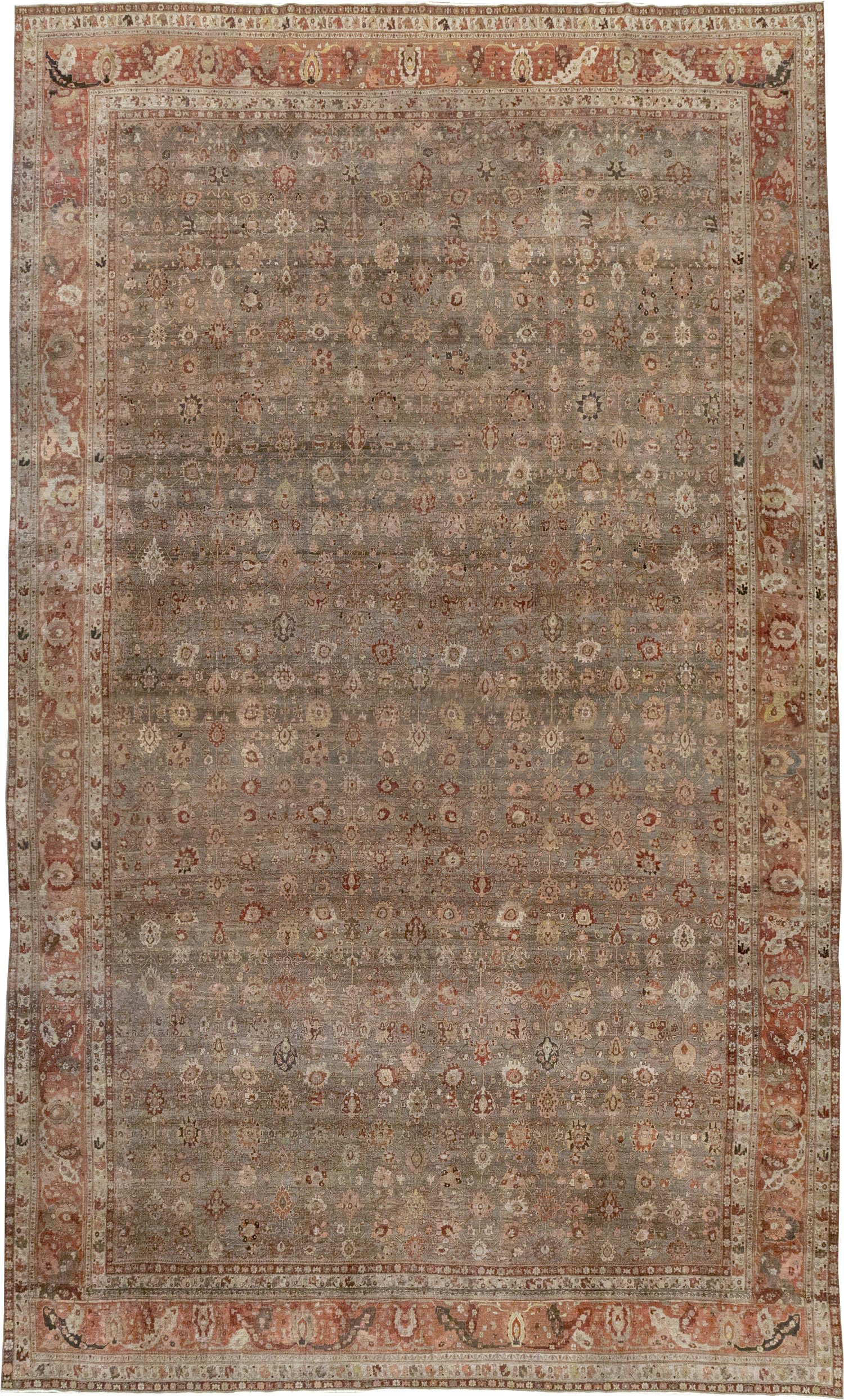 Antique Persian Bidjar Oversize Carpet, No.23237 - Staging