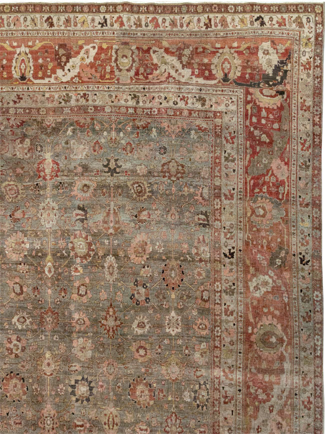 Antique Persian Bidjar Oversize Carpet, No.23237 - Staging