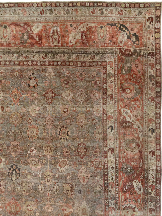 Antique Persian Bidjar Oversize Carpet, No.23237 - Staging
