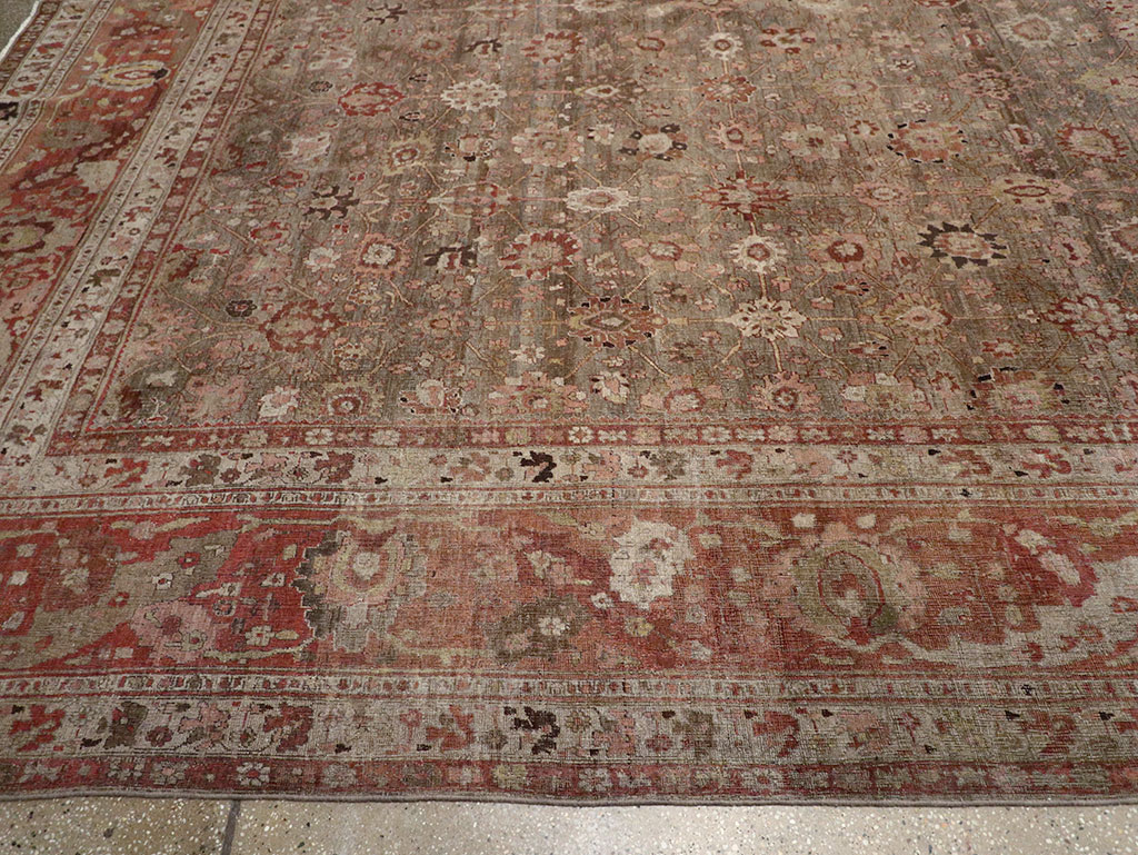 Antique Persian Bidjar Oversize Carpet, No.23237 - Staging
