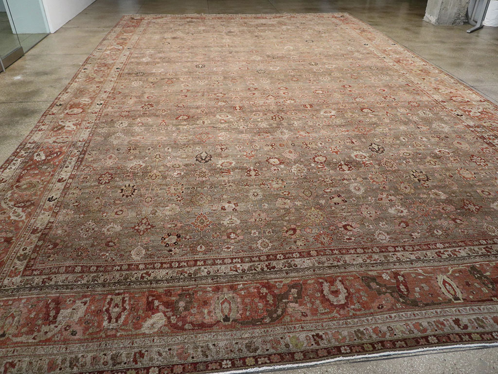 Antique Persian Bidjar Oversize Carpet, No.23237 - Staging
