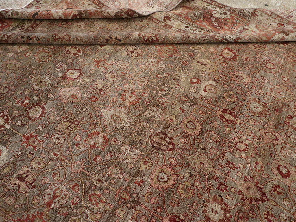 Antique Persian Bidjar Oversize Carpet, No.23237 - Staging