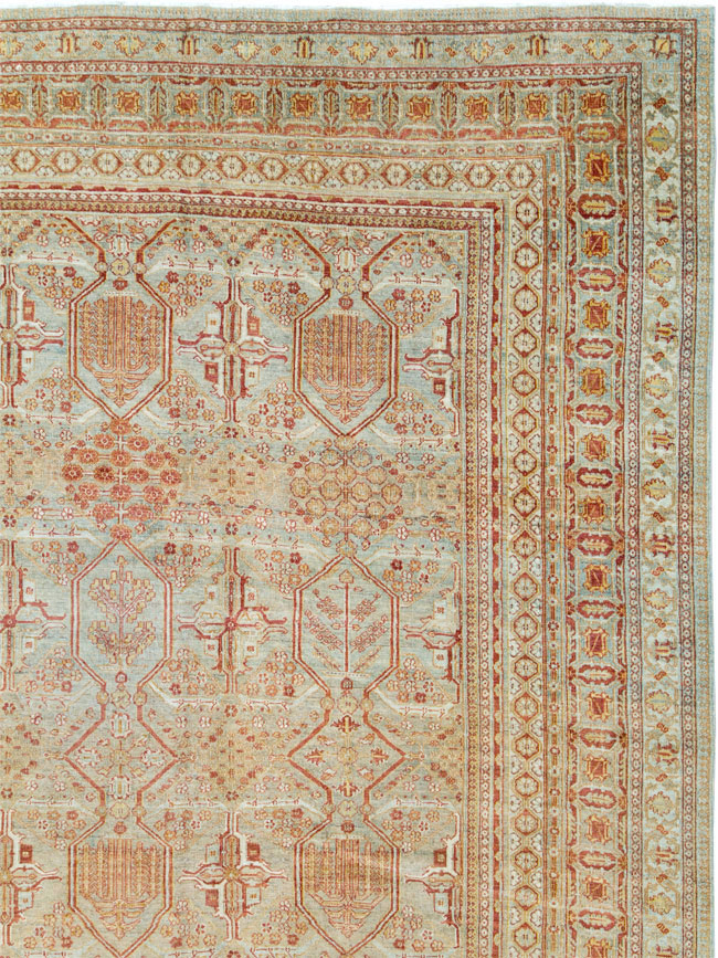 Vintage Persian Joshegan Carpet, No.23238 - Staging