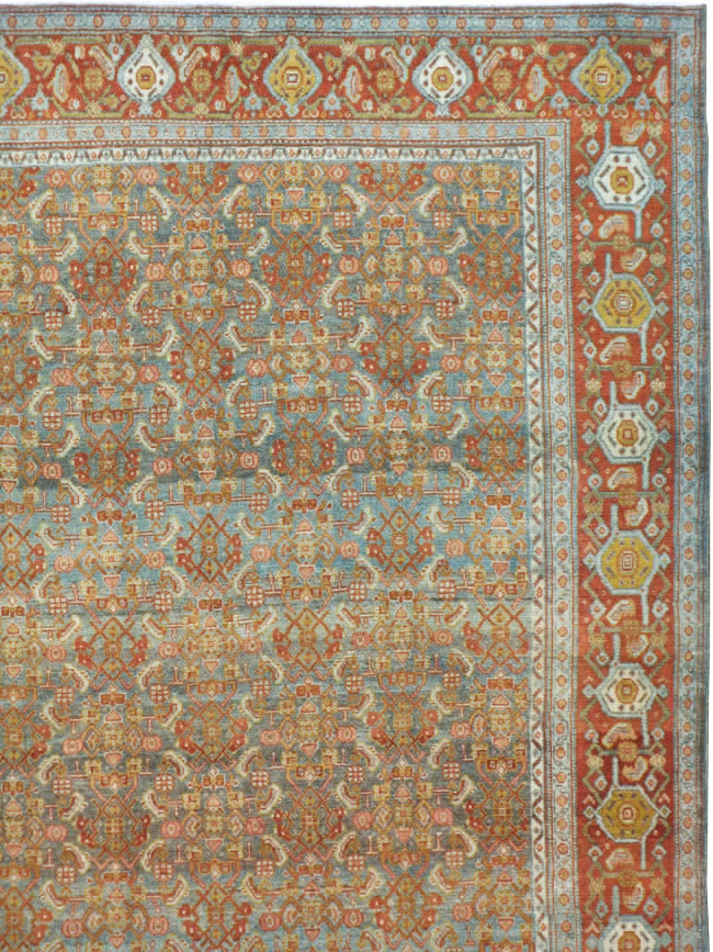 Antique Persian Senneh Carpet, No.23239 - Staging