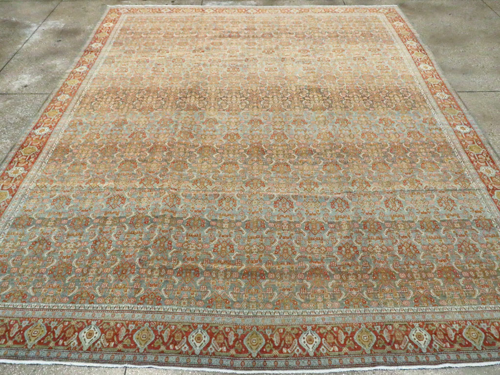 Antique Persian Senneh Carpet, No.23239 - Staging