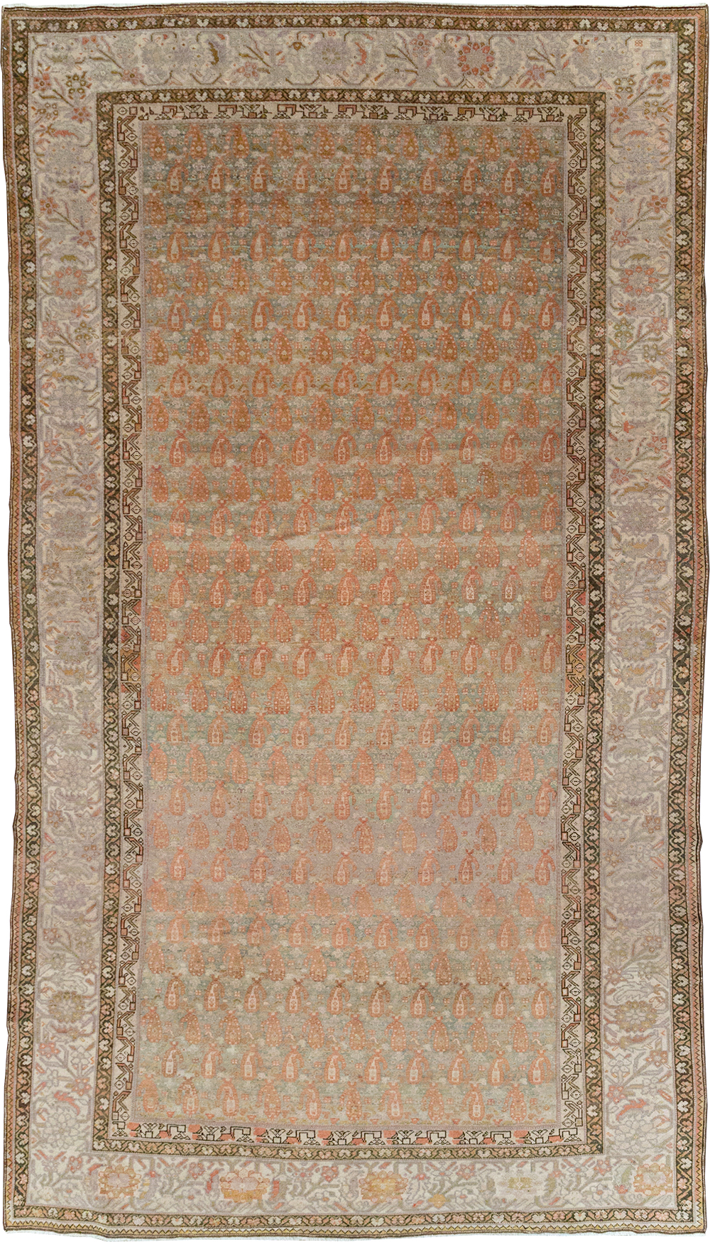 Antique Persian Malayer Gallery Carpet, No.23245 - Staging