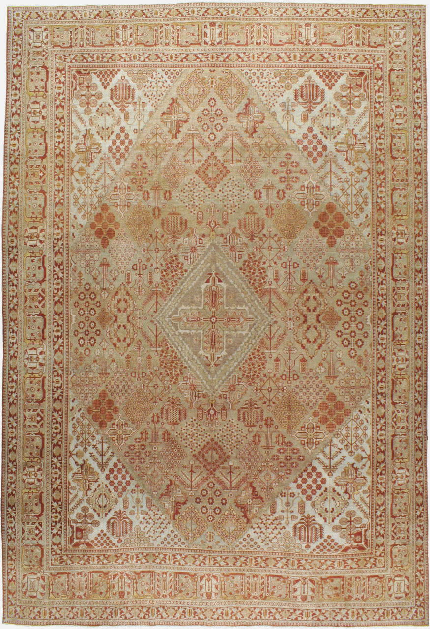 Vintage Persian Joshegan Carpet, No.23253 - Staging