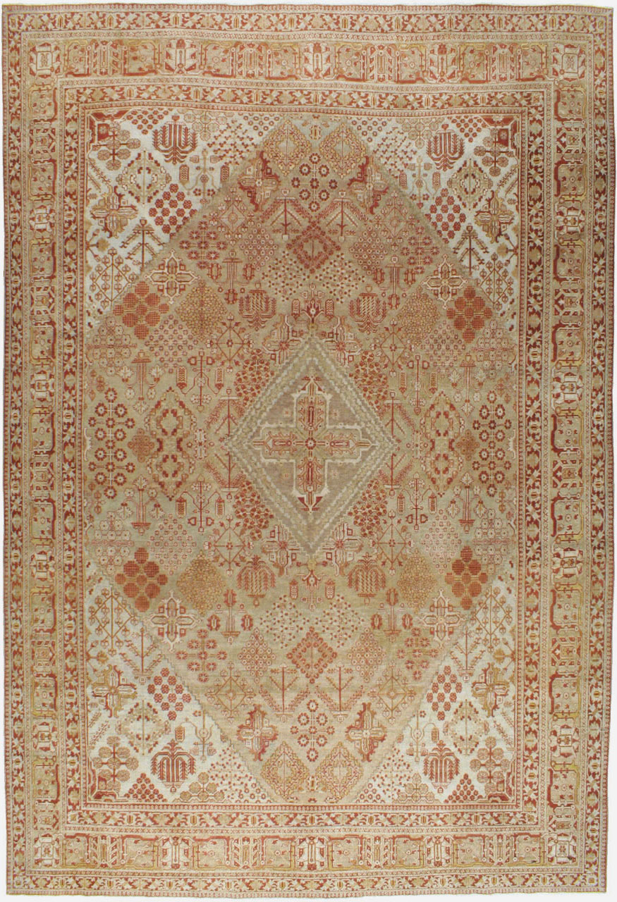 Vintage Persian Joshegan Carpet, No.23253 - Staging
