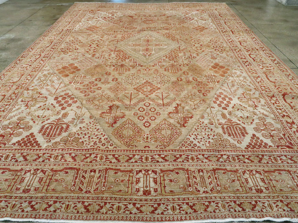 Vintage Persian Joshegan Carpet, No.23253 - Staging