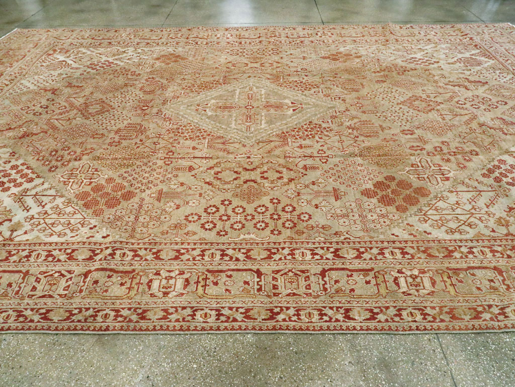 Vintage Persian Joshegan Carpet, No.23253 - Staging