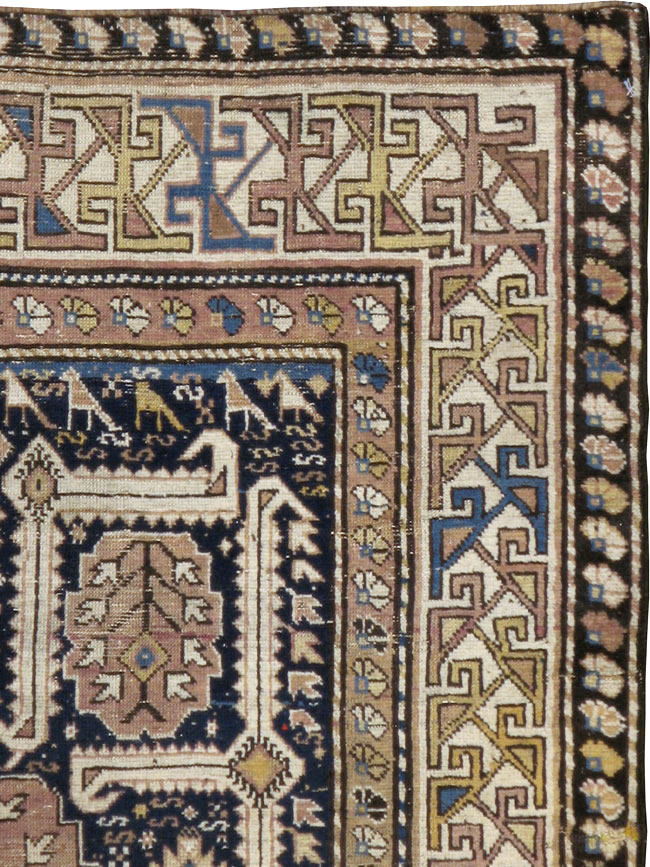 Antique Caucasian Shirvan Rug, No.23258 - Staging