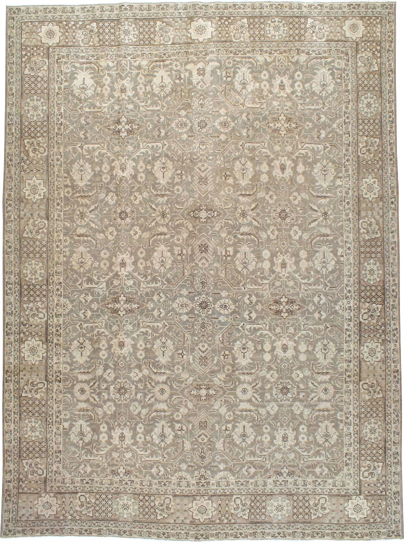 Antique Persian Tabriz Carpet, No.23268 - Staging