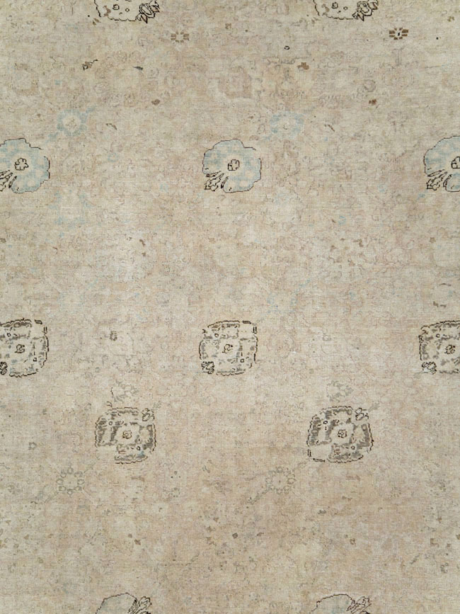 Antique Persian Tabriz Large Room Size Carpet, No.23283 - Staging