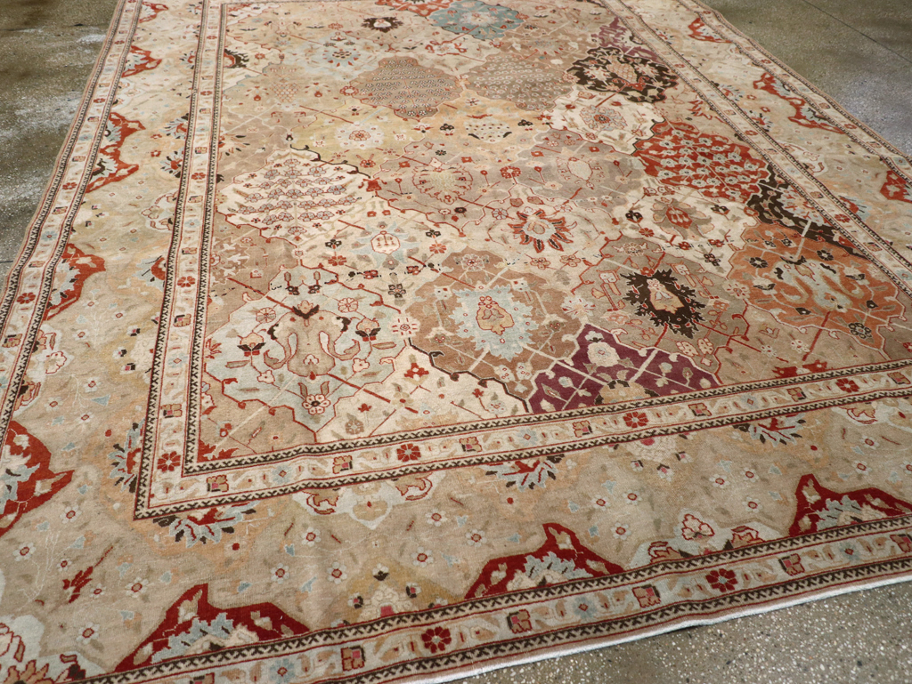 Antique Persian Tabriz Carpet, No.23284 - Staging