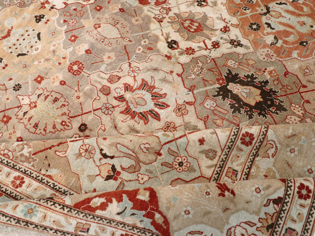 Antique Persian Tabriz Carpet, No.23284 - Staging