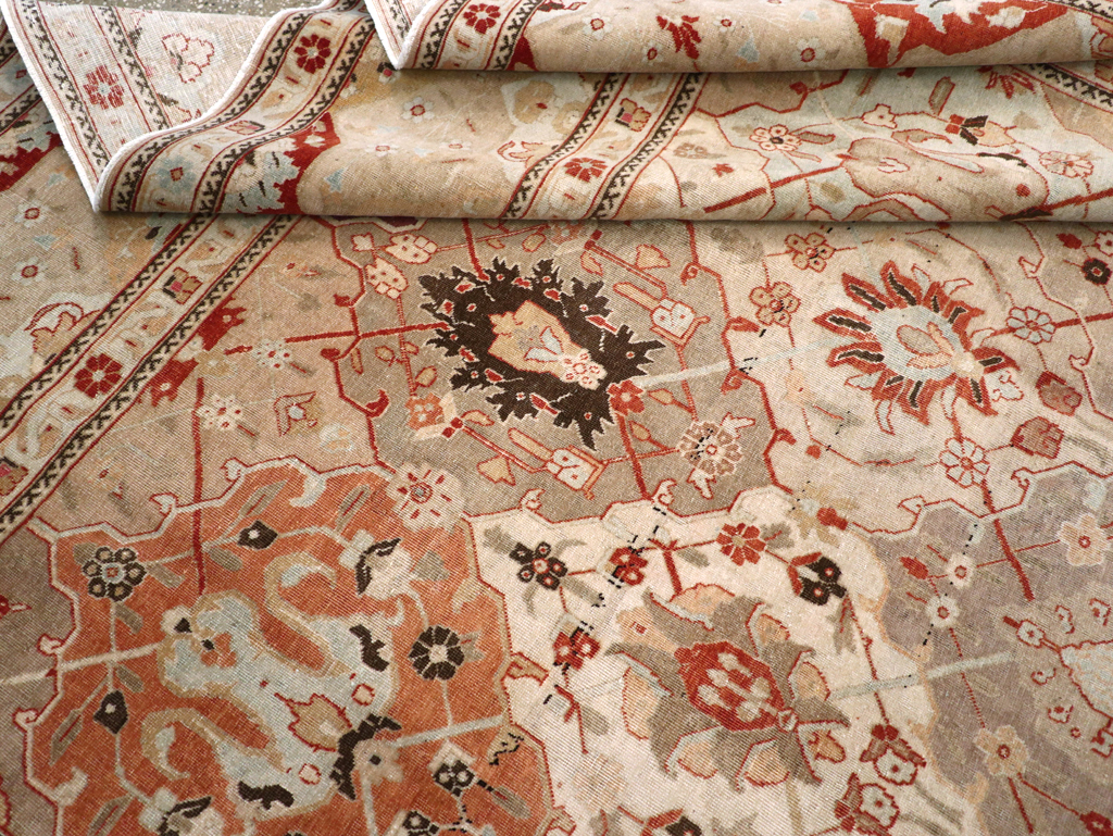 Antique Persian Tabriz Carpet, No.23284 - Staging