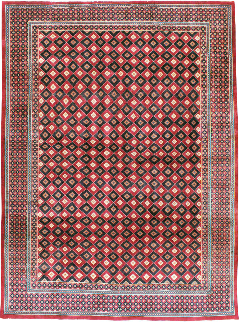 Vintage Persian Mashad Modernist Carpet, No.23285 - Staging